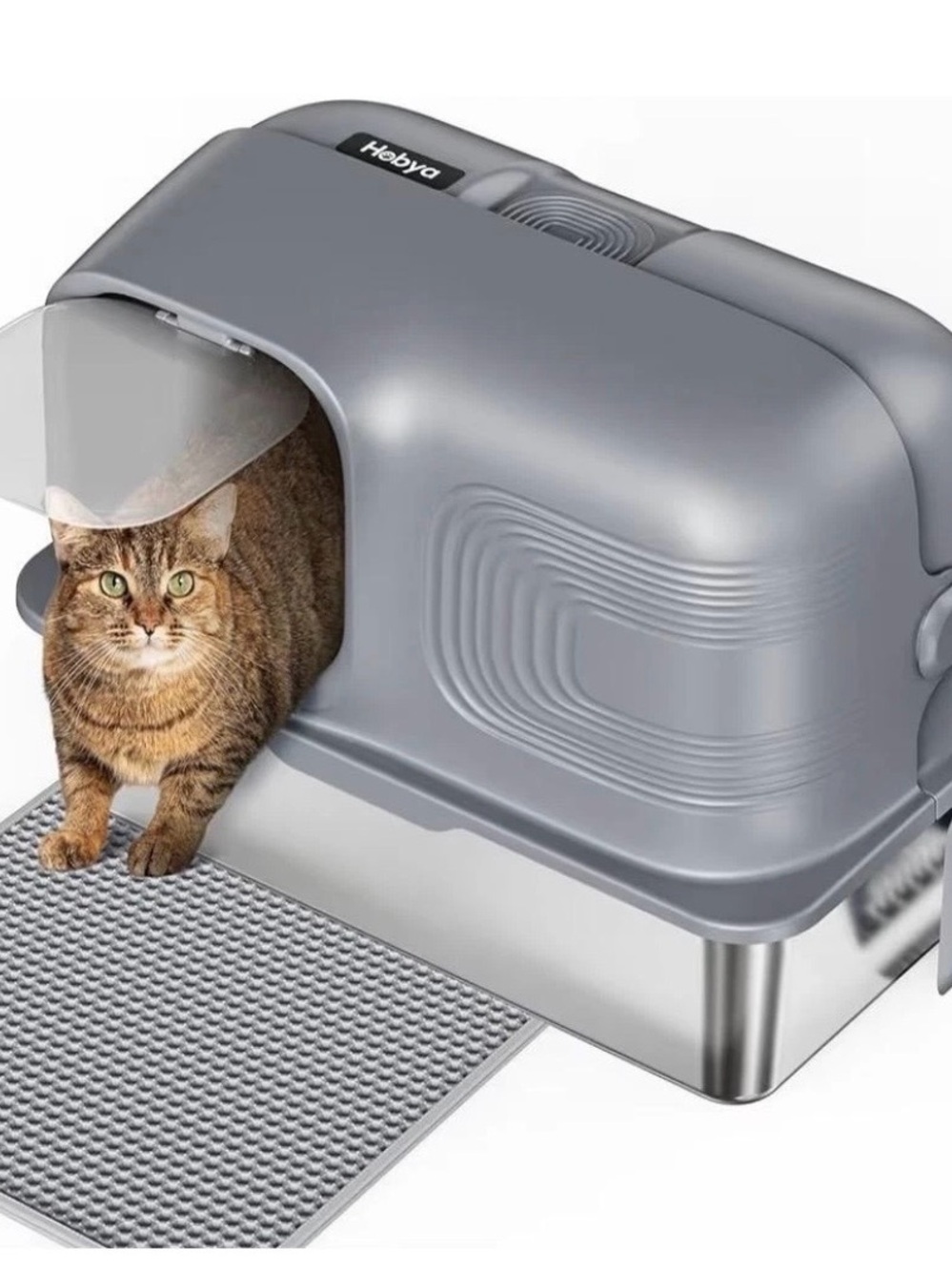 NEW Enclosed Stainless Steel Litter Box